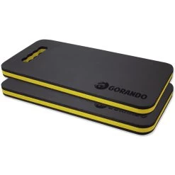 GORANDO® Premium EVA Kniekissen - 44x22cm - Für Garten, Haus, Werkstatt - Kniepad - Gelb - 2er Set