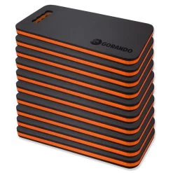 GORANDO® Premium EVA Kniekissen - 44x22cm - Für Garten, Haus, Werkstatt - Kniepad - Orange - 10Stück