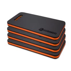 GORANDO® Premium EVA Kniekissen - 44x22cm - Für Garten, Haus, Werkstatt - Kniepad - Orange - 4er Set