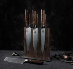 Magnetisches Messerbrett Aus Nussbaumholz - 25x24,5x9,9cm - Mit Schwerem Edelstahlfuß -Abenteuer Verkauf messerblock nussholz braun magnetisch kochmesser grill experte 04 1280x1280