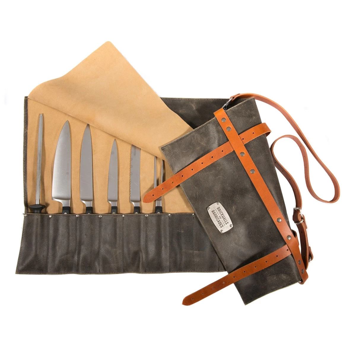 Brickwalls And Barricades "The Kniferoll VINTAGE" - Echtleder, Handarbeit 1 Brickwalls And Barricades "The Kniferoll VINTAGE" - Echtleder, Handarbeit