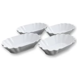4x Pommesschale Mehrweg Bruchsicher Melamin 16,5x9,8x4cm Spülmaschinenfest