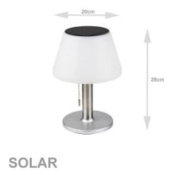 LED Solar Tischleuchte - Tischlampe - 3 Helligkeitsstufen - H: 28cm - Warmweisse LED - Für Außen -Abenteuer Verkauf solar tischleuchte schirmlampe led 1280x1280