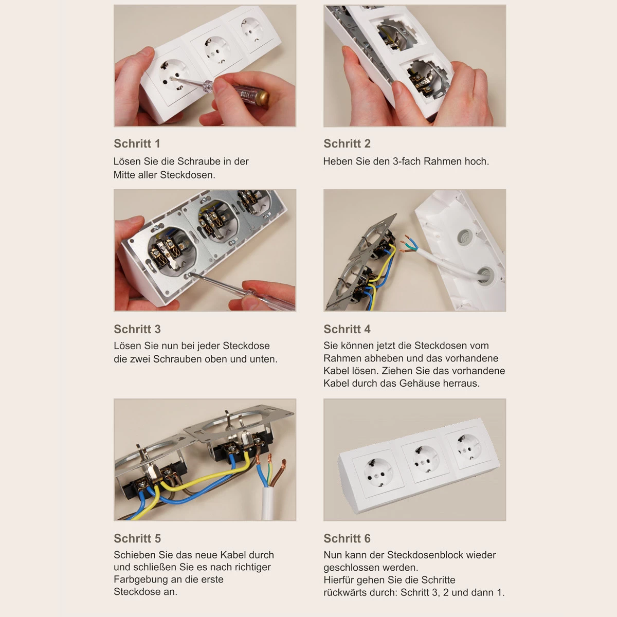 Steckdosenblock 2fach + 2x USB, Winkelmontage - Ideal Für Küche, Werkstatt Und Büro 4 Steckdosenblock 2fach + 2x USB, Winkelmontage - Ideal Für Küche, Werkstatt Und Büro – Bild 4